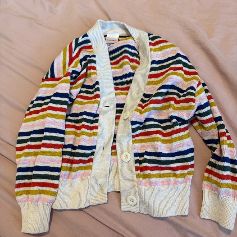 Hanna Andersson Striped Multicolor Girl’s Cardigan Sweater